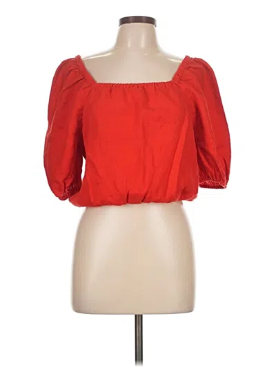 Pre-owned The Drop 3/4 Sleeve Blouse In Red