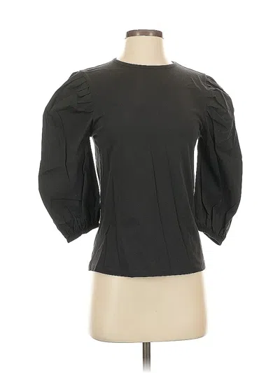 Pre-owned The Drop 3/4 Sleeve Top Black Sweetheart Neckline Tops