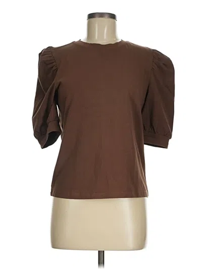 Pre-owned The Drop 3/4 Sleeve T-shirt In Brown
