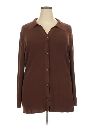 Pre-owned The Drop Cardigan Sweater In Brown