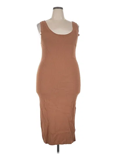 Pre-owned The Drop Casual Dress In Brown