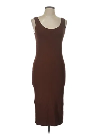 Pre-owned The Drop Casual Dress In Brown