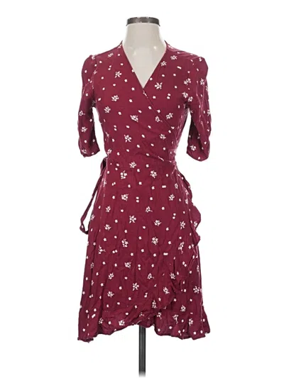 Pre-owned The Drop Casual Dress In Burgundy