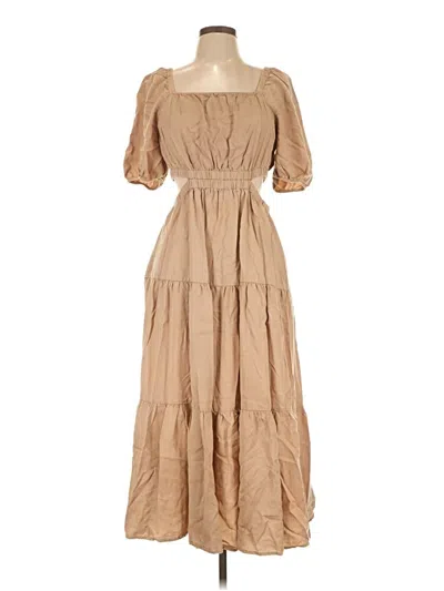 Pre-owned The Drop Casual Dress In Tan
