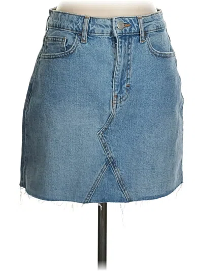 Pre-owned The Drop Denim Skirt In Blue