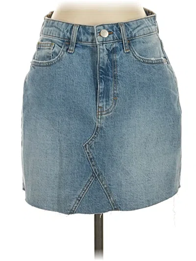Pre-owned The Drop Denim Skirt In Blue