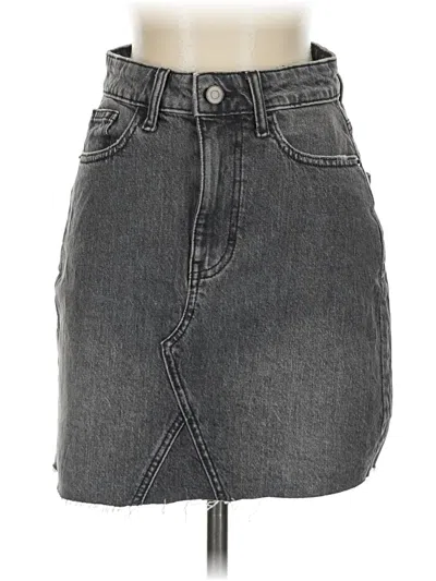 Pre-owned The Drop Denim Skirt In Gray