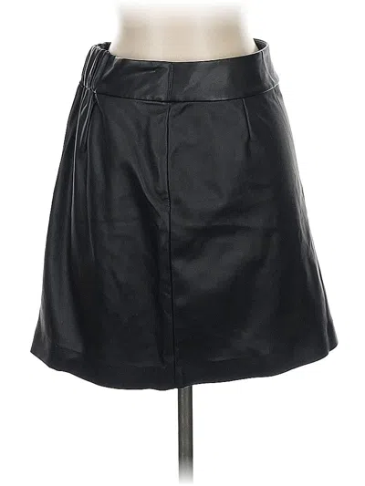 Pre-owned The Drop Faux Leather Skirt In Black