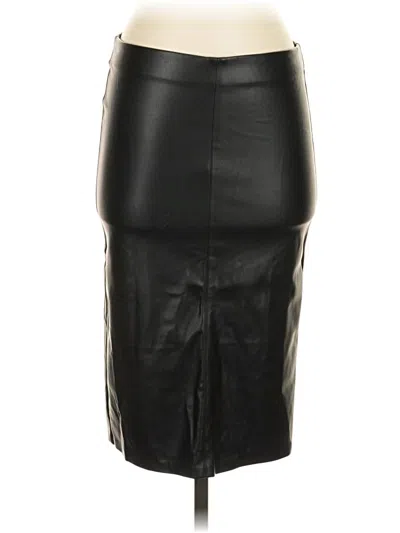 Pre-owned The Drop Faux Leather Skirt In Black
