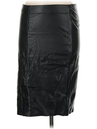 Pre-owned The Drop Faux Leather Skirt In Black