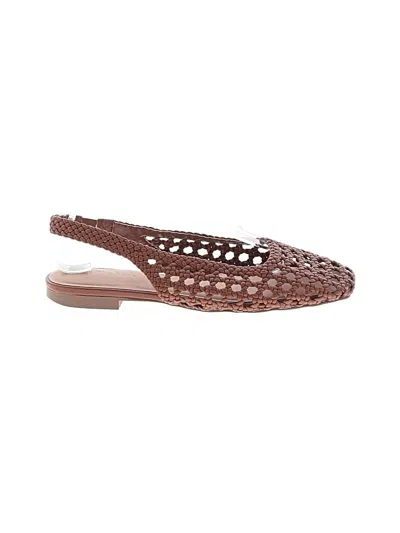Pre-owned The Drop Flats In Brown