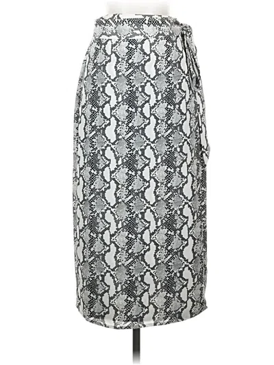 Pre-owned The Drop Formal Skirt In Silver