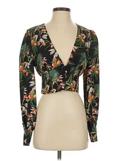 Pre-owned The Drop Long Sleeve Blouse In Black