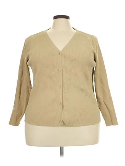 Pre-owned The Drop Long Sleeve Blouse In Brown