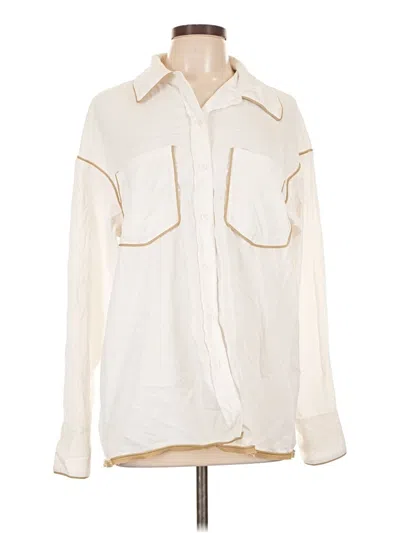 Pre-owned The Drop Long Sleeve Blouse In Ivory
