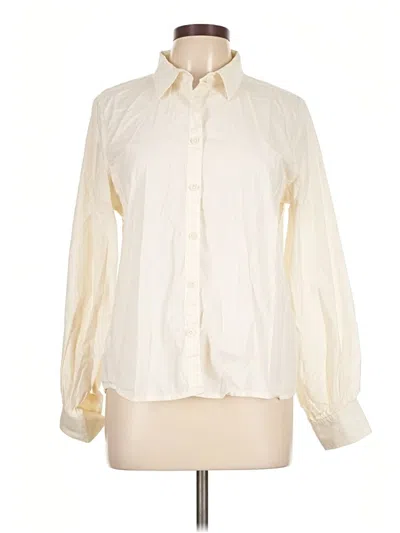 Pre-owned The Drop Long Sleeve Blouse In Ivory