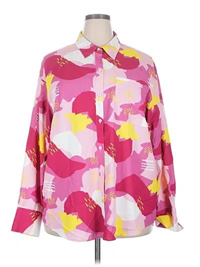 Pre-owned The Drop Long Sleeve Blouse In Pink