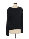The Drop Long Sleeve Top Black Boatneck Tops In Black