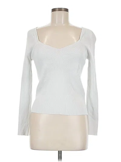 Pre-owned The Drop Long Sleeve Top Silver Sweetheart Neckline Tops