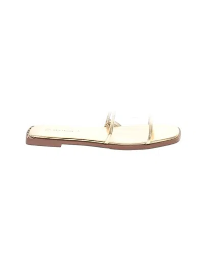Pre-owned The Drop Sandals In Gold