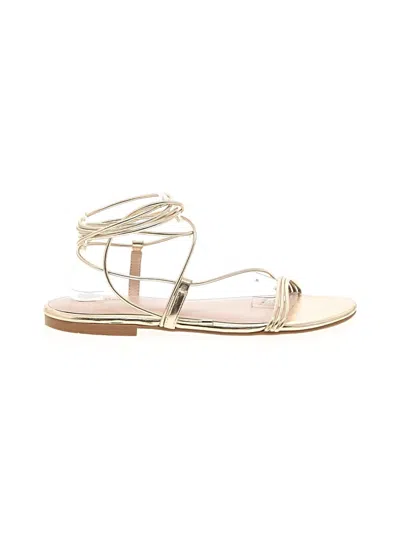 Pre-owned The Drop Sandals In Gold