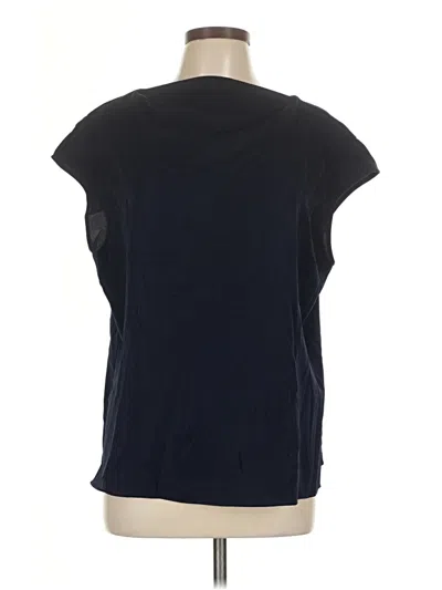 Pre-owned The Drop Short Sleeve Top Black Scoop Neck Tops
