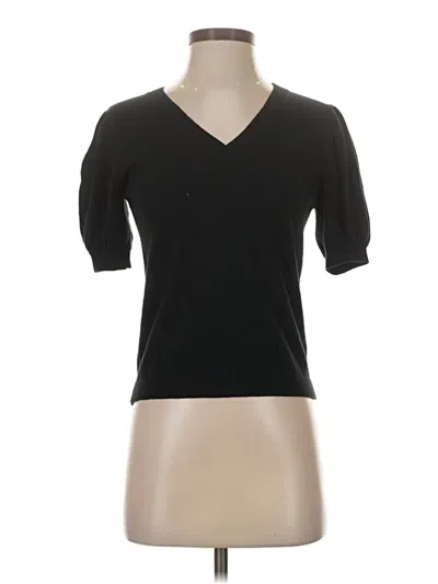 Pre-owned The Drop Short Sleeve Top Black V-neck Tops