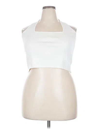Pre-owned The Drop Sleeveless Blouse In White
