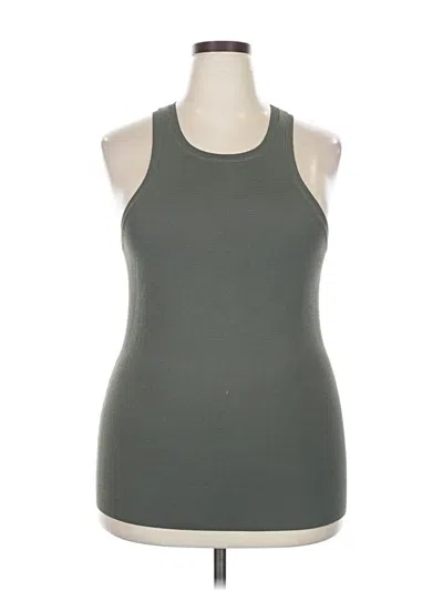 Pre-owned The Drop Sleeveless Top Gray Halter Neckline Tops