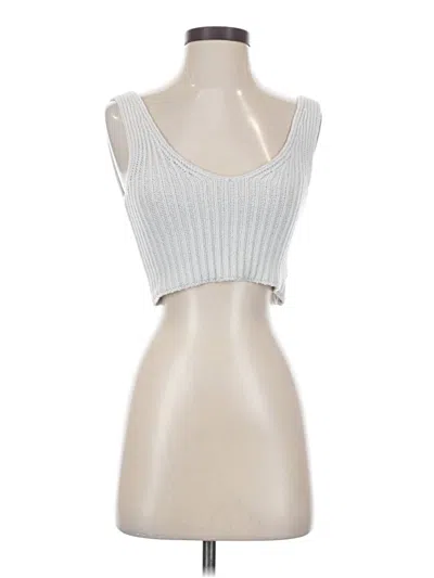 Pre-owned The Drop Sleeveless Top Silver Sweetheart Neckline Tops