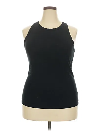 Pre-owned The Drop Tank Top Black Halter Neckline Tops