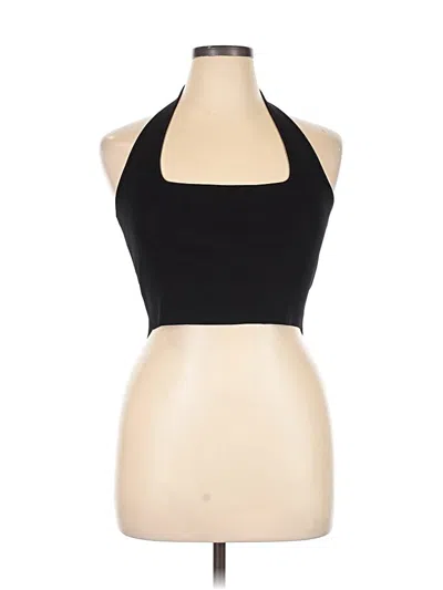 Pre-owned The Drop Tank Top Black Halter Neckline Tops