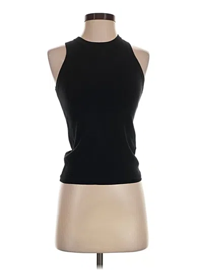 Pre-owned The Drop Tank Top Black Halter Neckline Tops