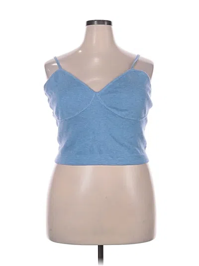 Pre-owned The Drop Tank Top Blue Sweetheart Neckline Tops