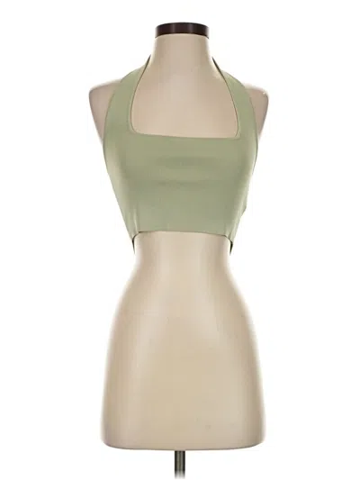 Pre-owned The Drop Tank Top Green Halter Neckline Tops