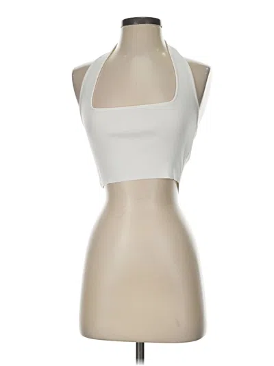 Pre-owned The Drop Tank Top Ivory Halter Neckline Tops