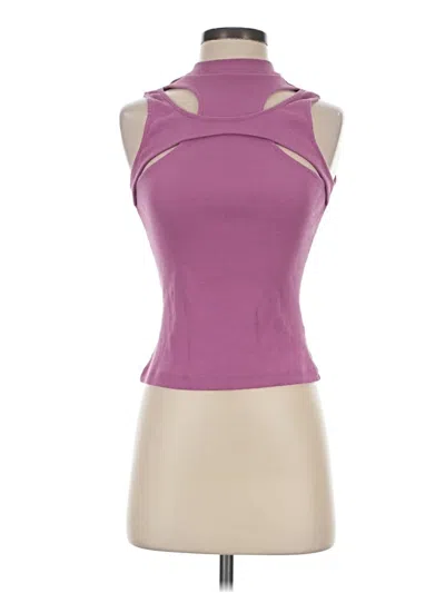 Pre-owned The Drop Tank Top Purple Halter Neckline Tops
