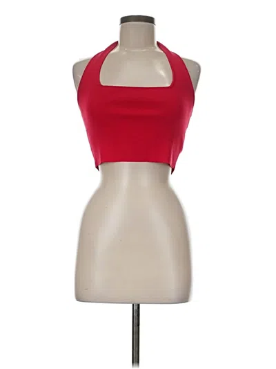 Pre-owned The Drop Tank Top Red Halter Neckline Tops