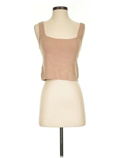 Pre-owned The Drop Tank Top Tan Square Neckline Tops