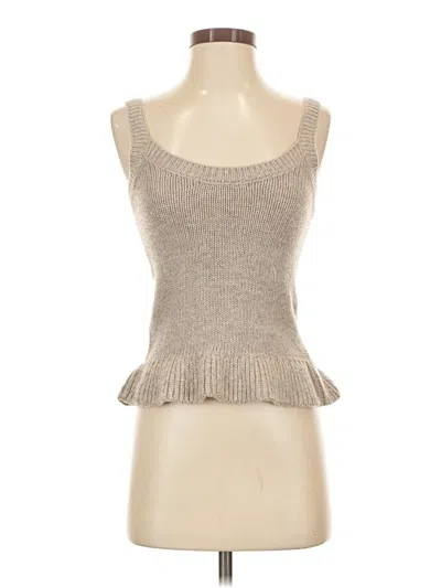 Pre-owned The Drop Tank Top Tan Strapless Neckline Tops