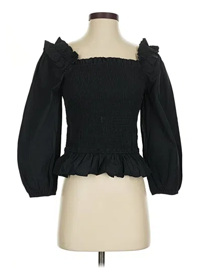 Pre-owned The Drop Tube Top Black Strapless Neckline Tops