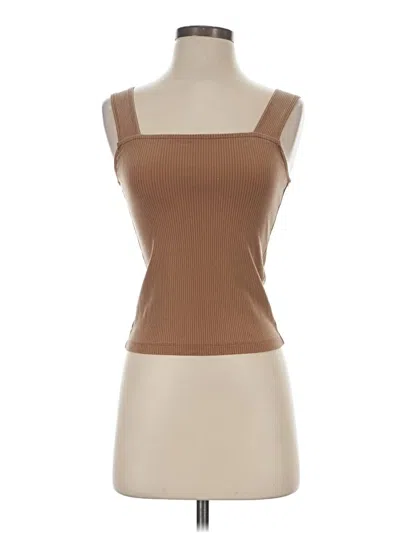 Pre-owned The Drop Tube Top Brown Strapless Neckline Tops