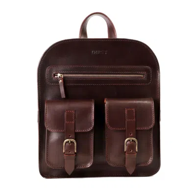 The Dust Company Men's Brown Leather Backpack In Cuoio Havana Soho Collection