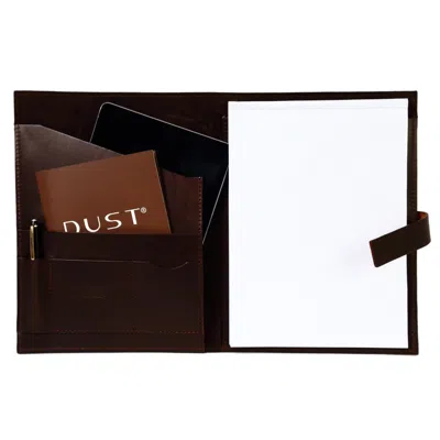The Dust Company Men's Brown Leather Document Holder In Cuoio Havana