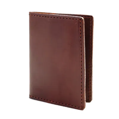 The Dust Company Men's Brown Leather Passport Holder In Cuoio Havana