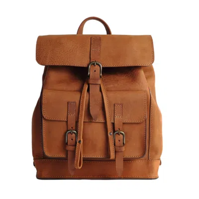 The Dust Company Men's Leather Backpack Brown