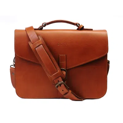 The Dust Company Men's Leather Briefcase Brown
