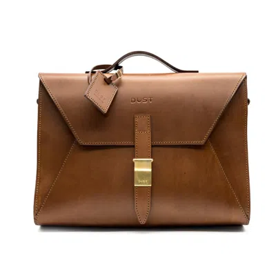 The Dust Company Men's Leather Briefcase Cuoio Brown