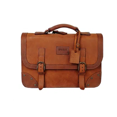 The Dust Company Men's Leather Briefcase In Heritage Brown