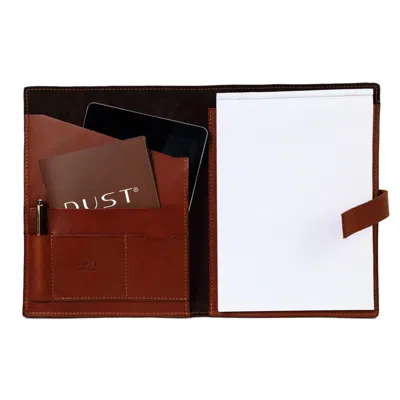 The Dust Company Men's Leather Document Holder In Cuoio Brown
